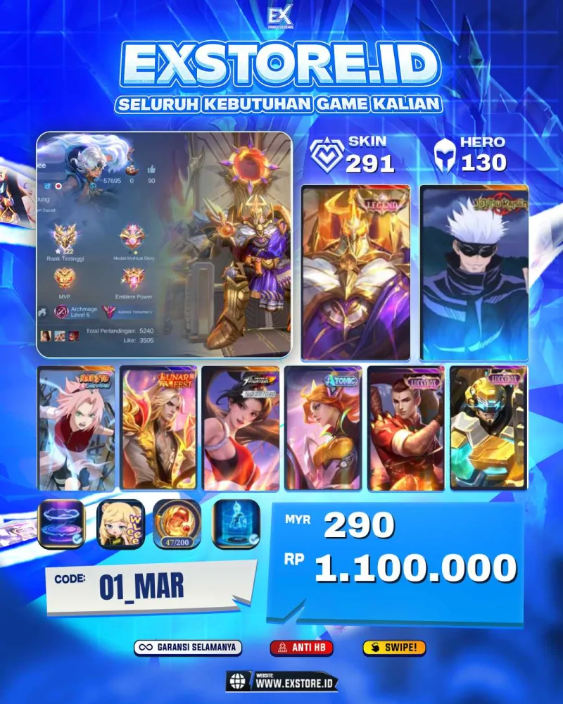 JOHSON LEGEND + XAVIER JJK + KALEYA NARUTO + CHOU KHOF