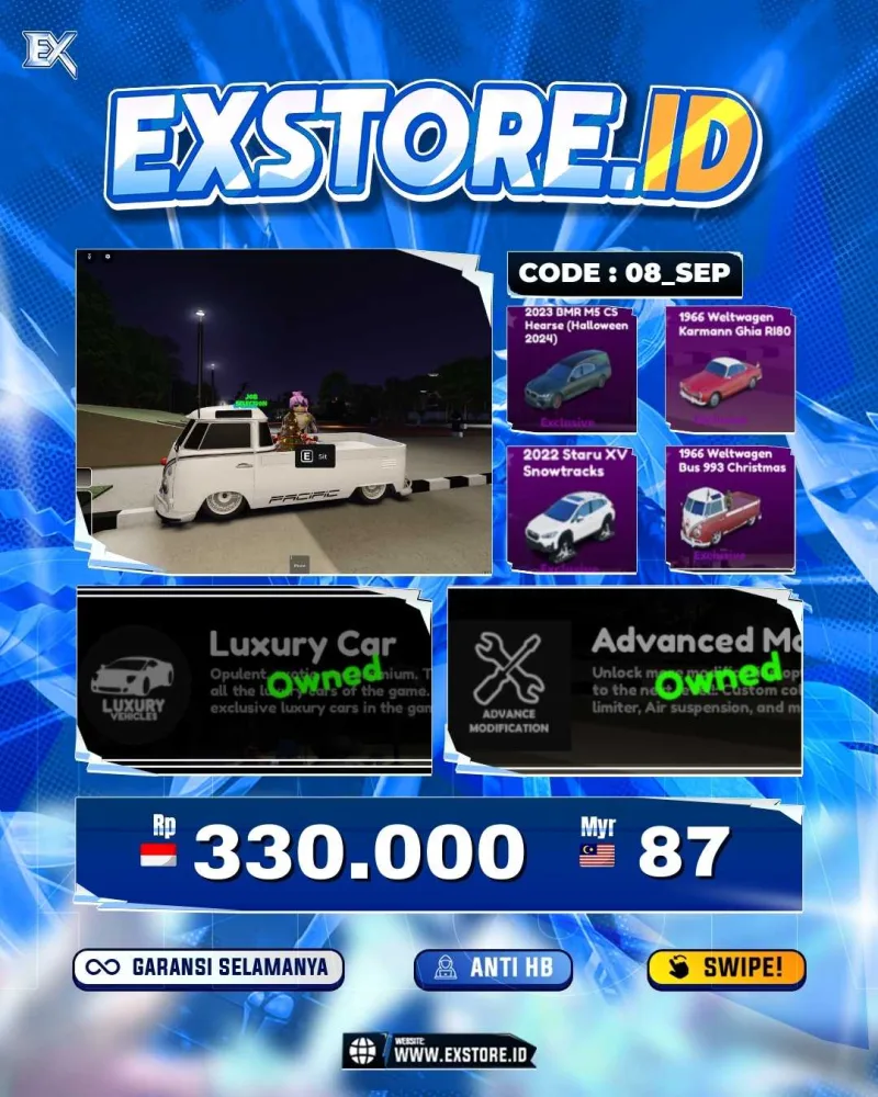 LIMITED CARS 44 + GAMEPASS 4