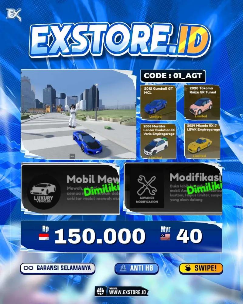 LIMITED CARS 10 + GAMEPASS 4