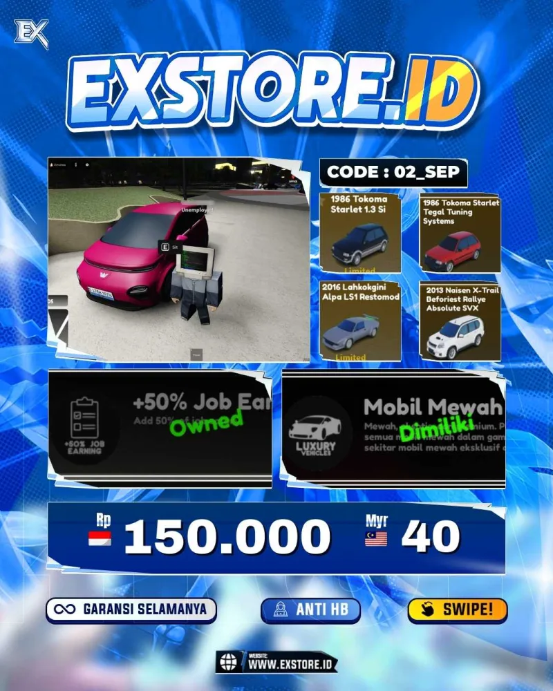 LIMITED CARS 17 + GAMEPASS 6