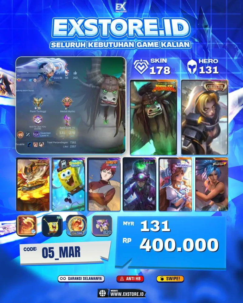 THAMUZ KUNGFU PANDA +NATA COLECTOR + VALE GARA + HERO MAX