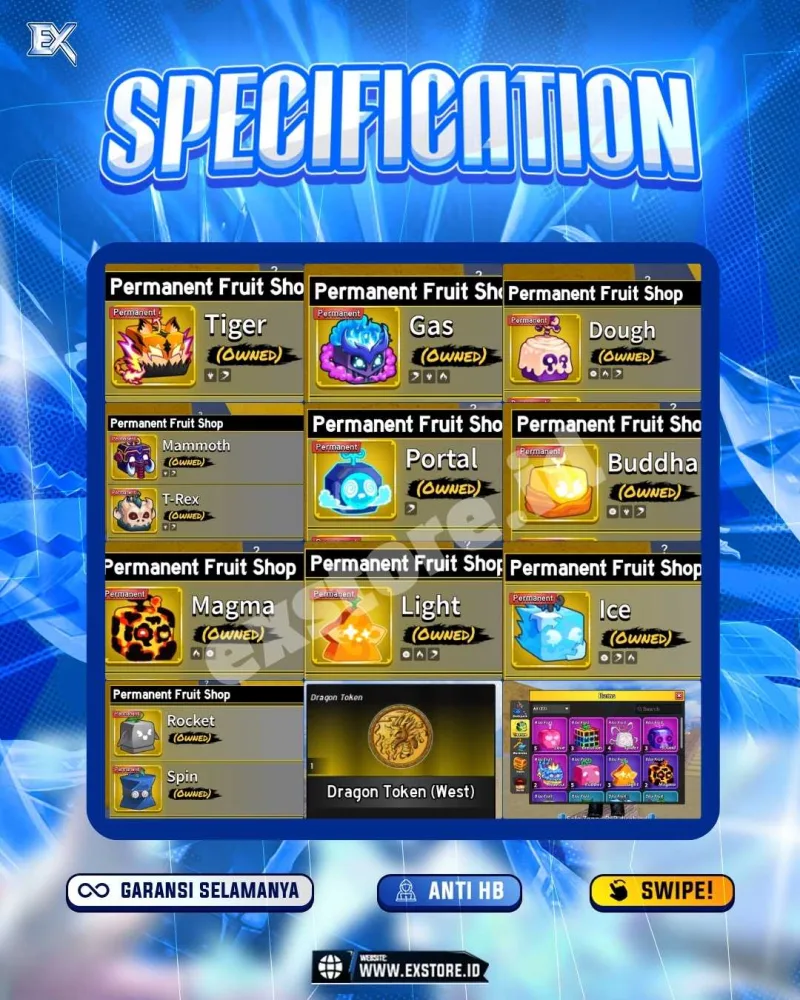 PERMANENT DOUGH + BUDDHA + PORTAL + GAS + TIGER + MAMMOTH + TREX + MAGMA + LIGHT +