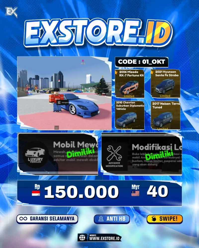 LIMITED CARS 22 + GAMEPASS 3