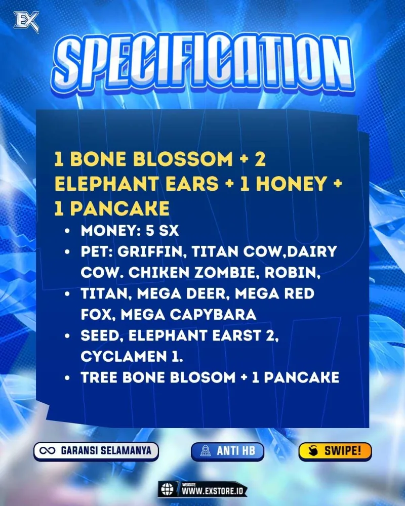 PANCAKE + BONEBLOSSOM 1 + ELEPHANT EARS 2