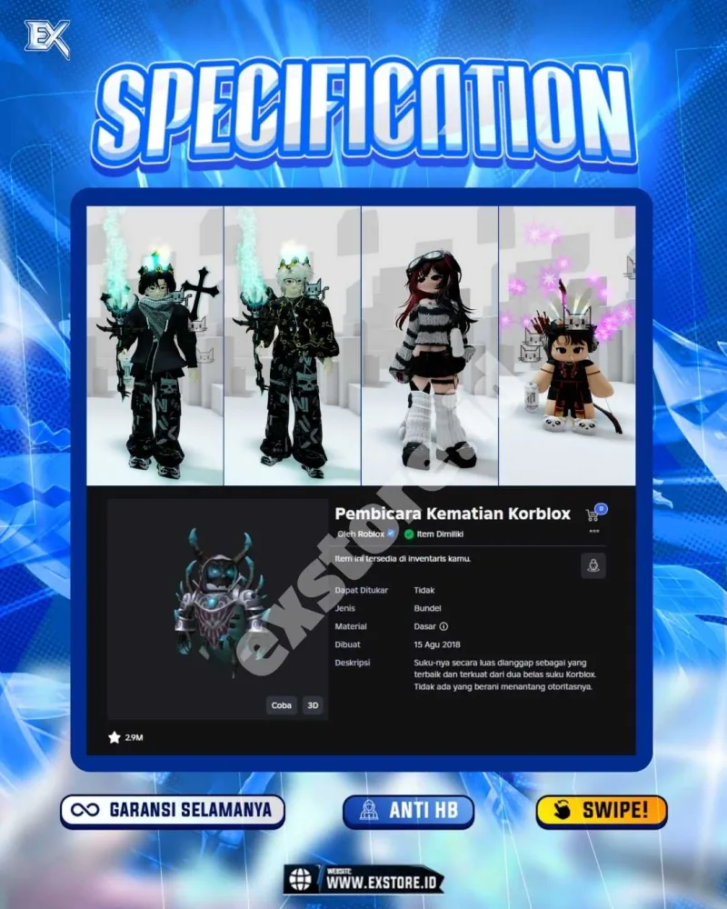 KORBLOX DEATHSPEAKER + 8-BIT ROYAL CROWN + 8-BIT TABBY CAT