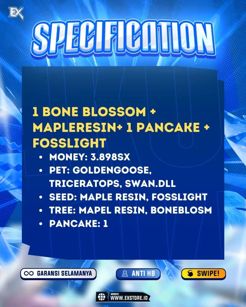 PANCAKE + BONE BLOSSOM + MAPLE RESIN + FOSSILIGHT