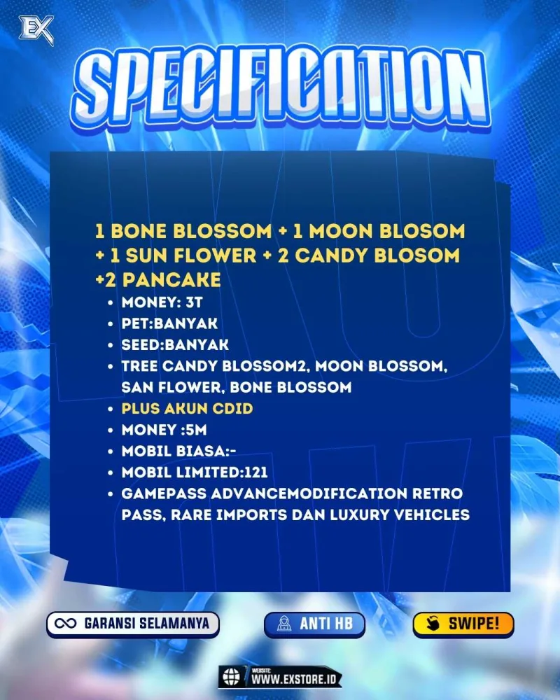 PANCAKE 2 + CANDY BLOSSOM 2 + BONE BLOSSOM + MOON BLOSSOM  + SUN FLOWER
